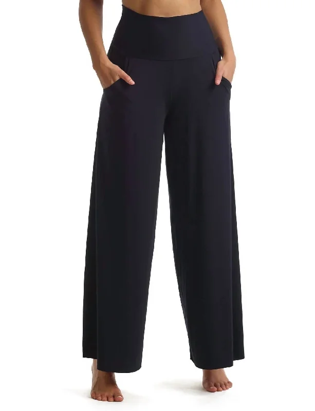 Exclusive Deal Butter Wide Leg Lounge Pant In Black