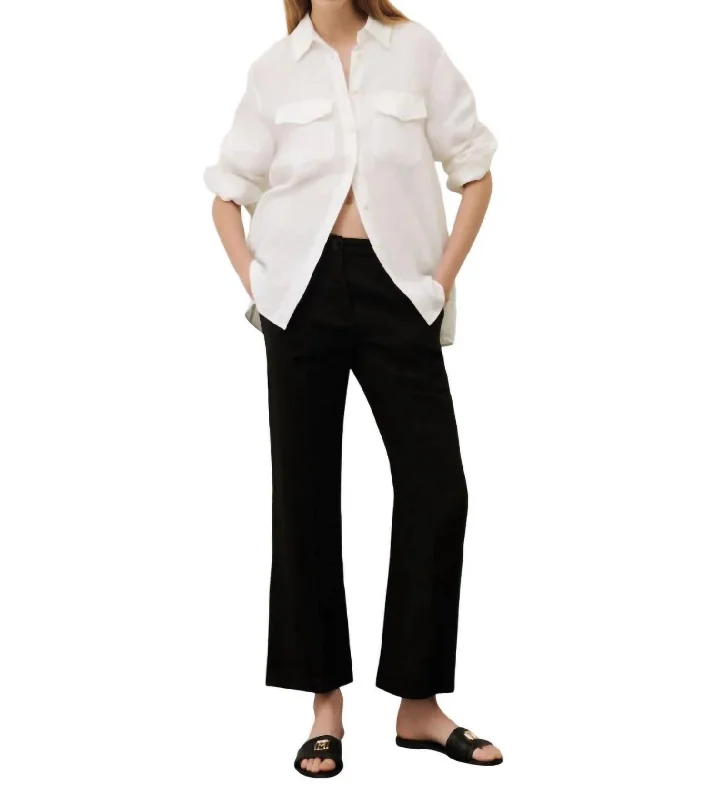 Deep Savings Muschio Linen Pant In Black