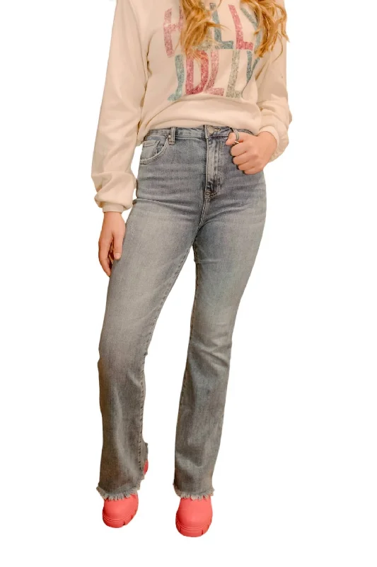 Value Deals Hannah Vintage High Rise Flare Denim Jean In Light Wash