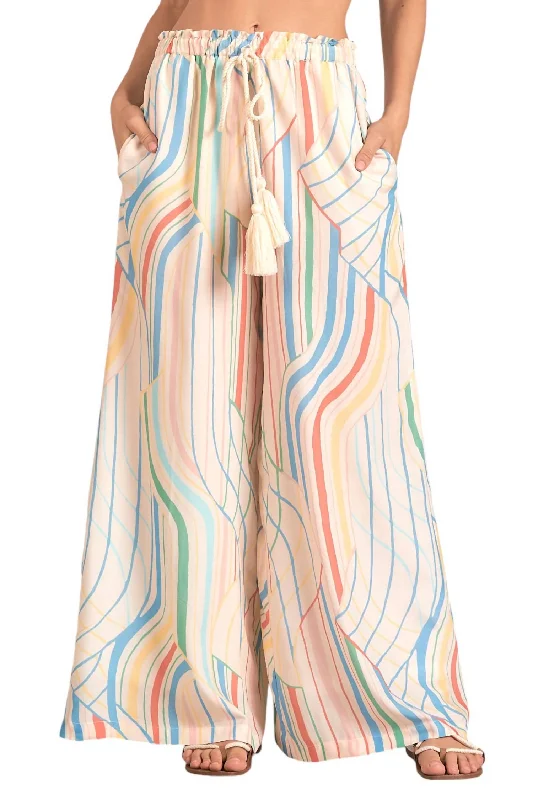 Price Slash Wide Leg Pants With Rope Pants In Multi Santa Barbara