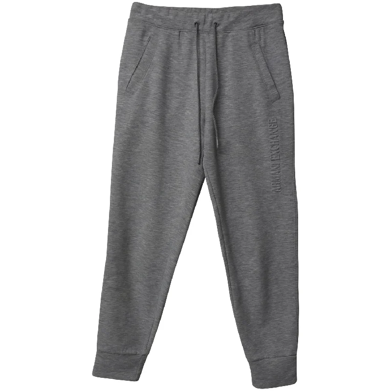 Weekend Specials to Celebrate Armani Exchange Debossed LogonJogger Pants in Grey Cotton Weekend Specials to Celebrate Armani Exchange Debossed LogonJogger Pants in Grey Cotton