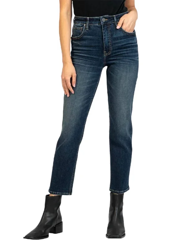 Savings Spectacular Elizabeth High Rise Straight Leg Jean In Resounding