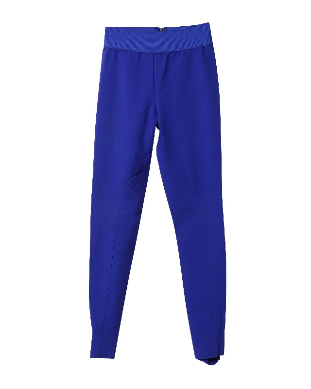 Deal Zone Stella McCartney High Waisted Stretch Skinny Pants in Blue Cotton