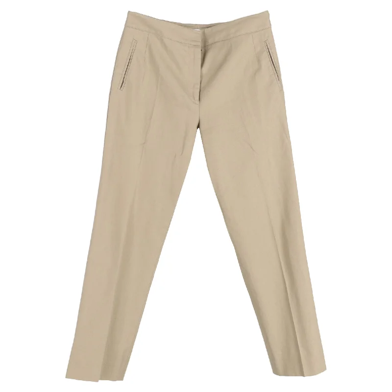 Massive Deals Givenchy Straight Leg Trousers in Beige Cotton