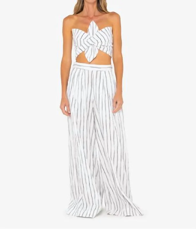 Price Rollback Harper Pants In Black/white Stripe