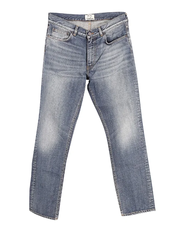 Weekend Offers That Shine Acne Studios Boy Dark Vintage Jeans in Blue Cotton