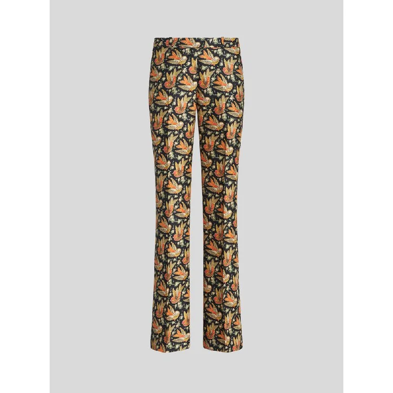 Weekend Savings Extravaganza Twill Trousers With Bird Print