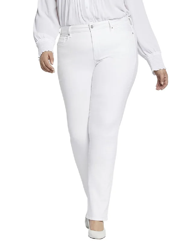 Online Deal NYDJ Plus Marilyn Optic White Straight Leg Jean