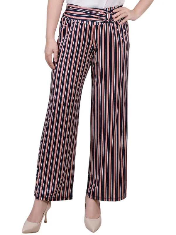 Online Deal Womens Belted Polyester Cropped Pants