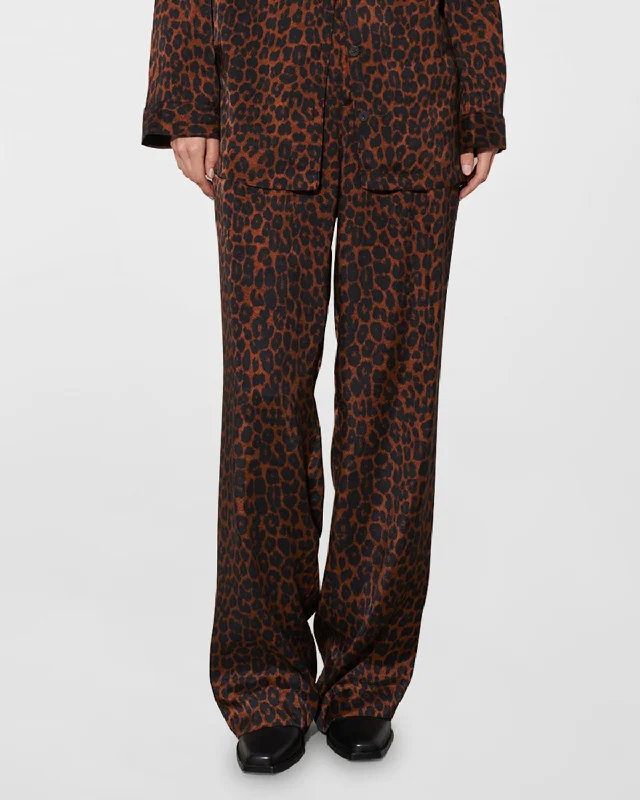 Special Offer Marella Leo-Print Relaxed Straight-Leg Pants
