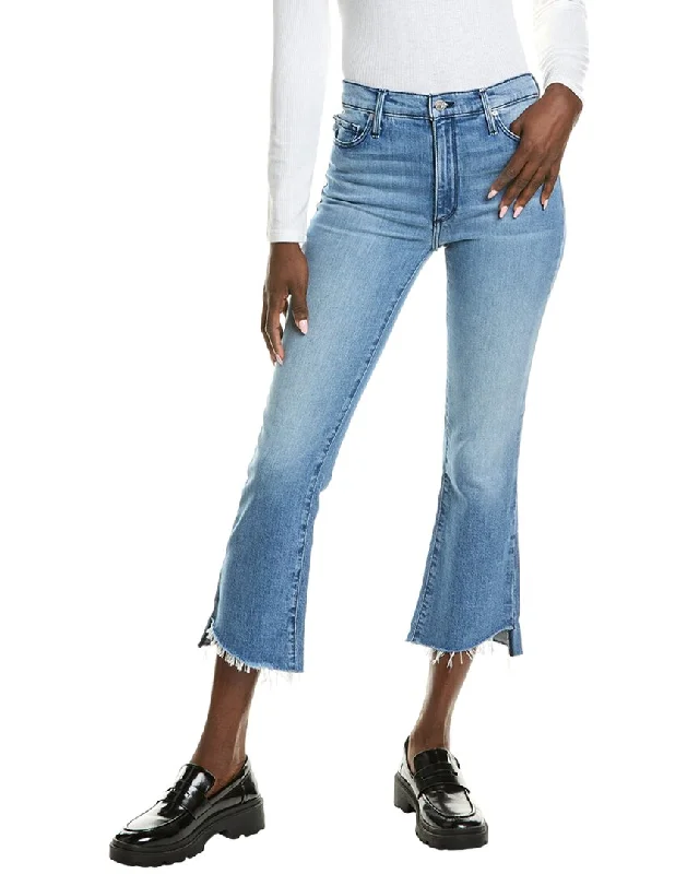 Hurry Up Black Orchid Cindy Slant Fray Flare Leg