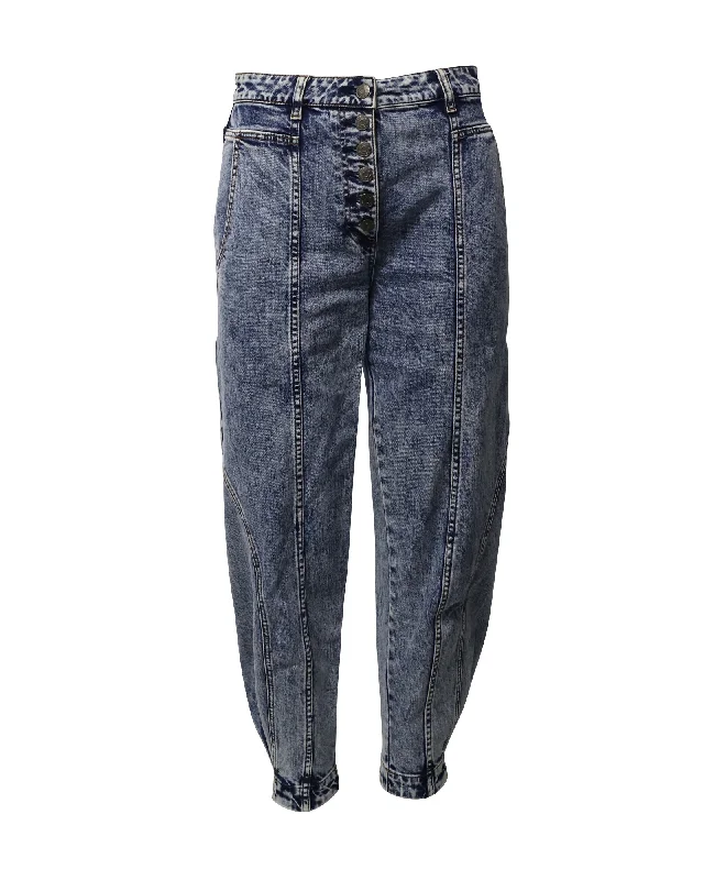 Can't Resist Ulla Johnson Brodie High Rise Tapered Jeans in Blue Cotton