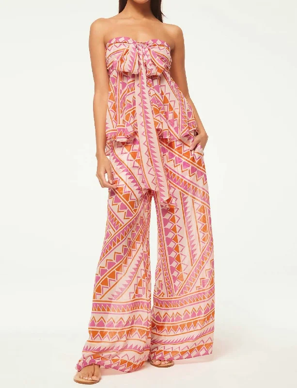 The Best Deal Pia Pants In Aperol Geo