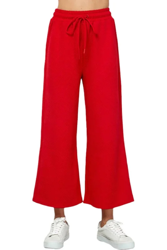 Shop the Weekend Away Hamptons Textured Cropped Wide Pants