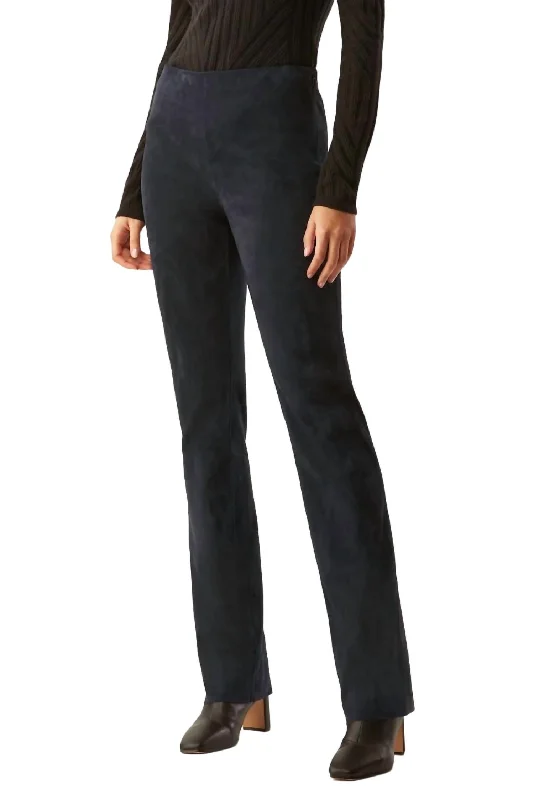 Great Bargain Stretch Suede Bootcut Pant In Ink