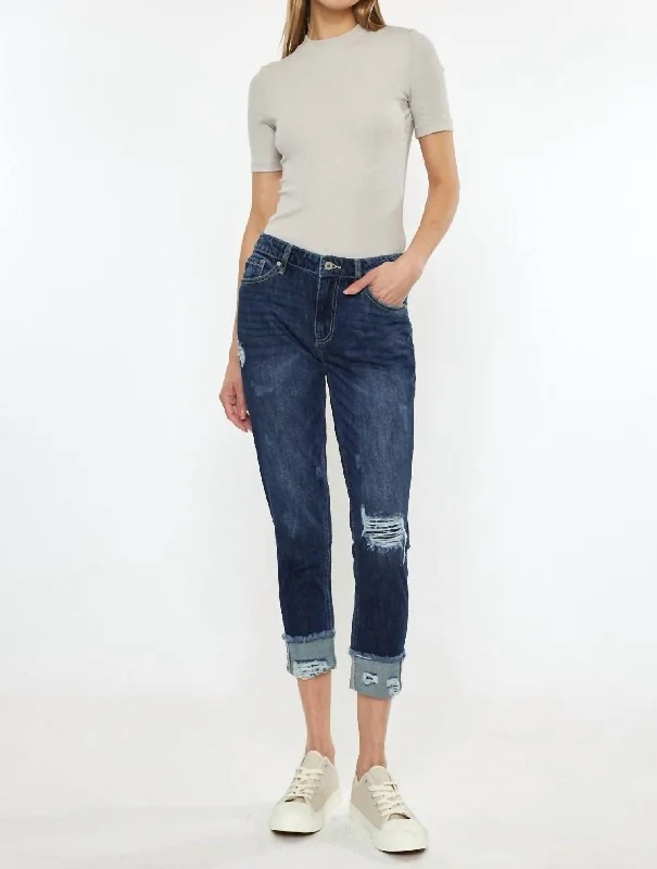 Amazing Deals Bernice High Rise Boyfriend Jeans In Medium Stone Wash