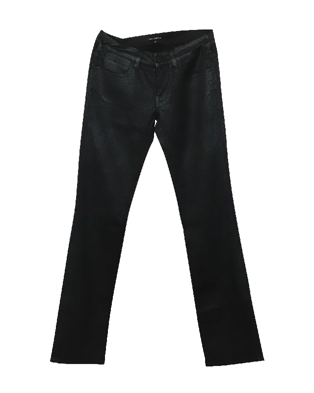 Weekend Offers That Shine Karl Lagerfeld Stars Print Metallic Jeans in Black Cotton Weekend Offers That Shine Karl Lagerfeld Stars Print Metallic Jeans in Black Cotton
