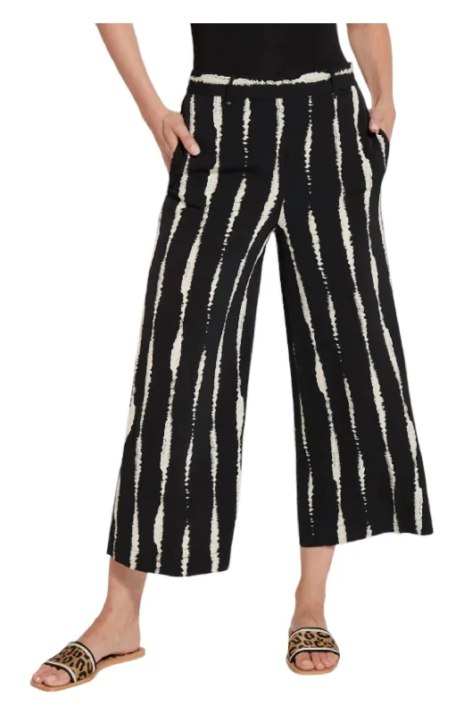 Weekend Deals That Please Rhea Wide Leg Crop Pants In Black