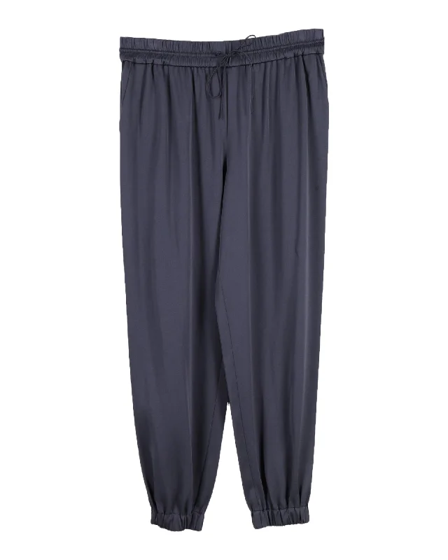 Today's Special Jason Wu Drawstring Pants in Navy Blue Silk