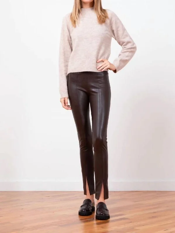 Extra Discount Max Pleather Pant In Brown