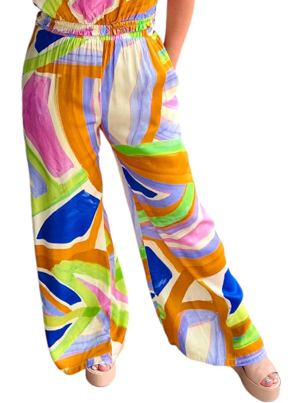 Weekend Savings Bonanza Myka Wide Leg Pants In Multi Color