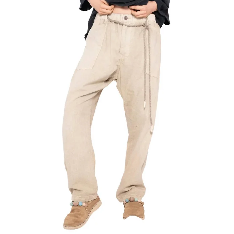 Quick Sale P38 Sunfaded Dyes 6.5Oz Straight Leg Pants - Unisex In Khaki