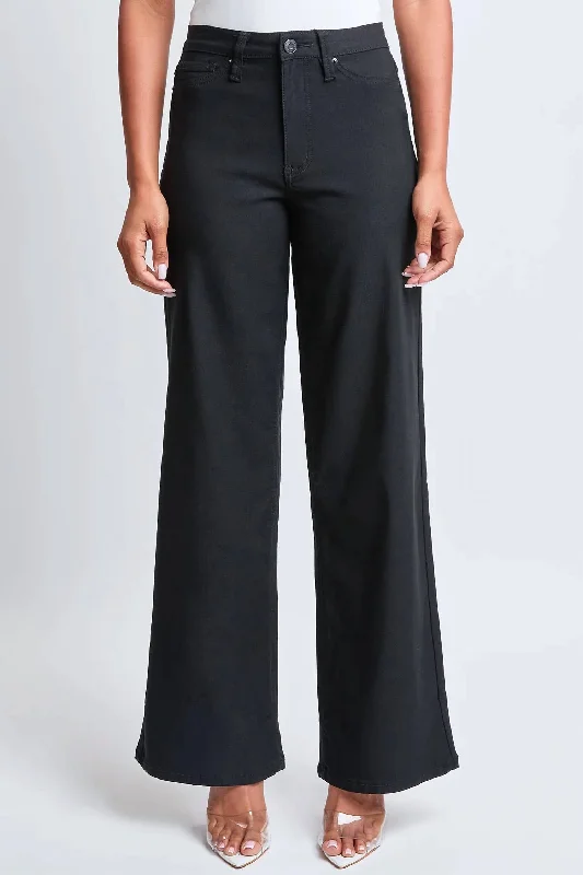 Early Bird Discount Missy High-Rise Hyperstretch Wide Leg Jeans In Black