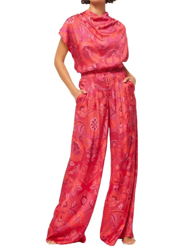 Weekend Discounts to Relish Lemor Pant In Flora Corsica Fuchsia