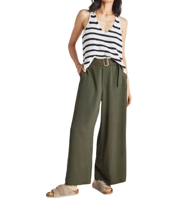 Weekend Discounts to Delight Bennett Wide Leg Trouser In Olive