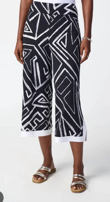 Shop Now Print Pants In Midnight Blue Vanilla