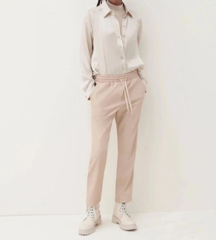 Early Bird Floria Faux Leather Jogger In Natural