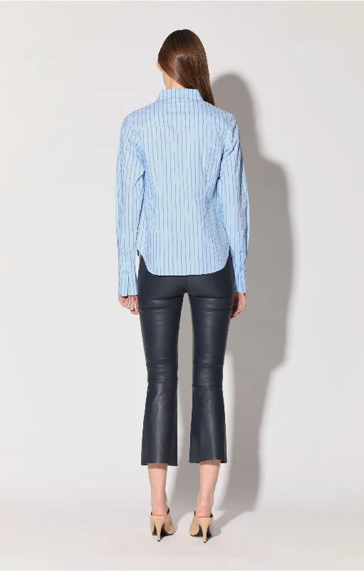 Weekend Offers That Impress Luisa Pant, Navy - Stretch Leather