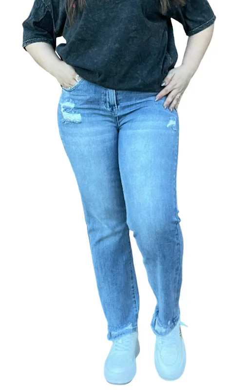 Markdown Madness High Rise Slim/straight Jeans In Medium Wash