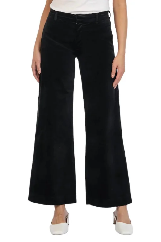 Today’s Special Meg High Rise Velveteen Trouser In Black
