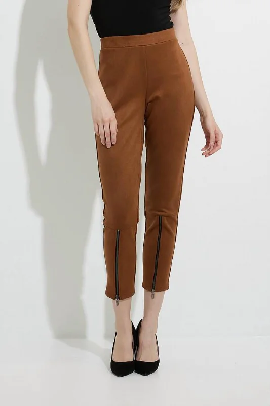 Super Sale Faux Suede Pant In Brown