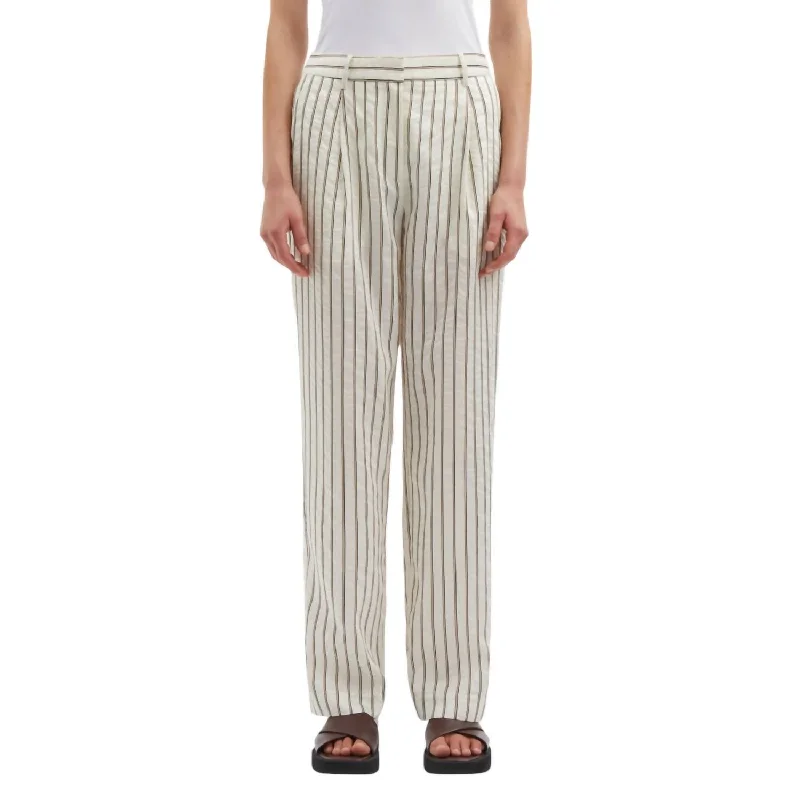 Clearance Sale Agneta Trouser In Solitary Stripe
