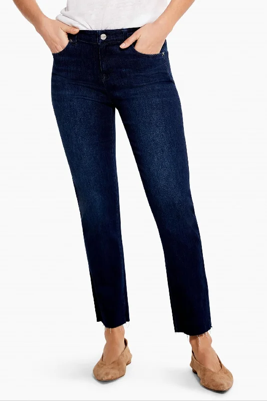 Weekend Bargains Just for You Mid Rise Straight Ankle Jean In Twilight
