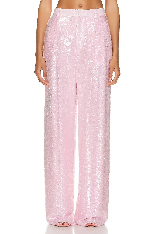 Act Now Sequin Relaxed Pant In Blossom