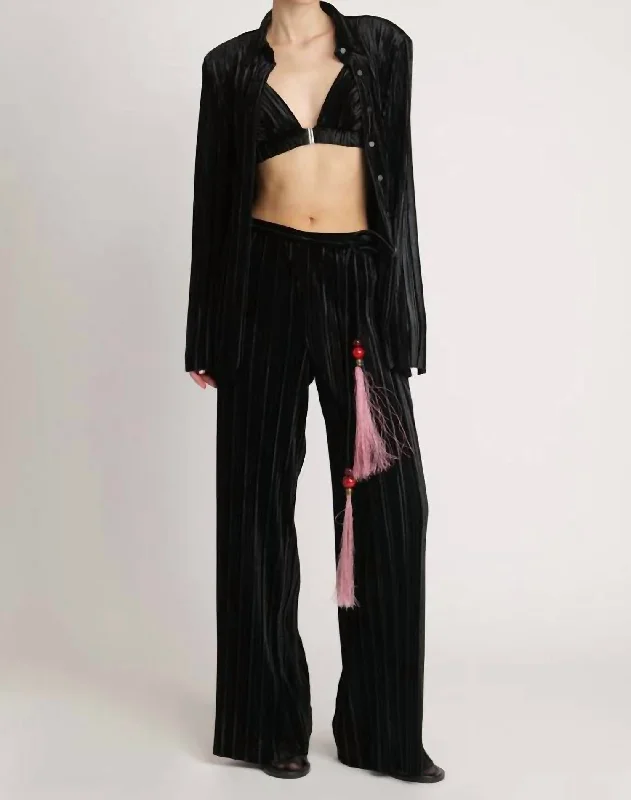Weekend Offers That Shine Wide Leg Pants In Black