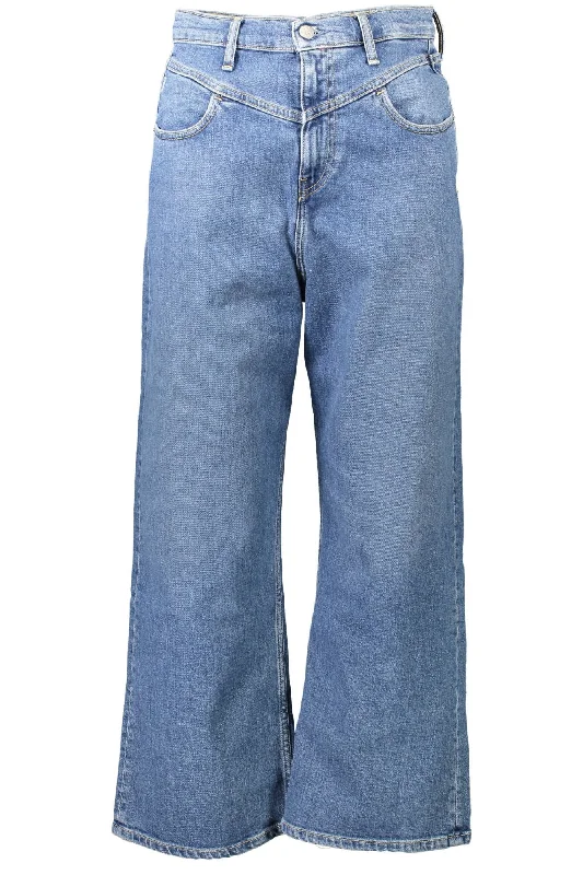 Mega Deal Calvin Klein High Waist Wide Leg Chic Women's Jeans