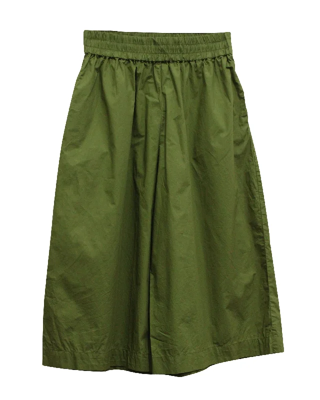 Year-End Clearance Baum Und Pferdgarten Neama Gathered Culottes in Green Organic Cotton