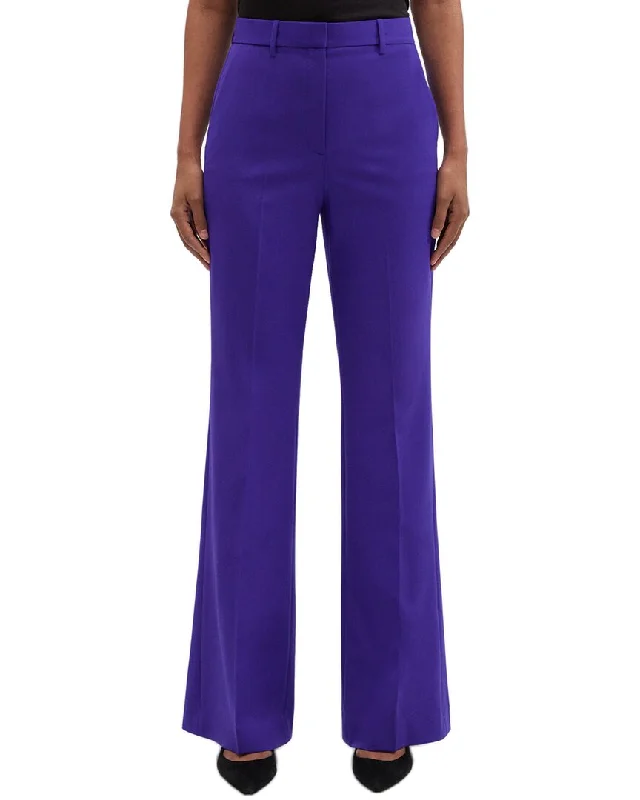 Markdown Madness Theory Demitria High-Waist Wool-Blend Pant