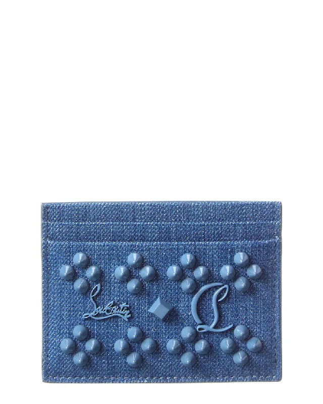 Bonus Offer Christian Louboutin Kios Denim Card Holder