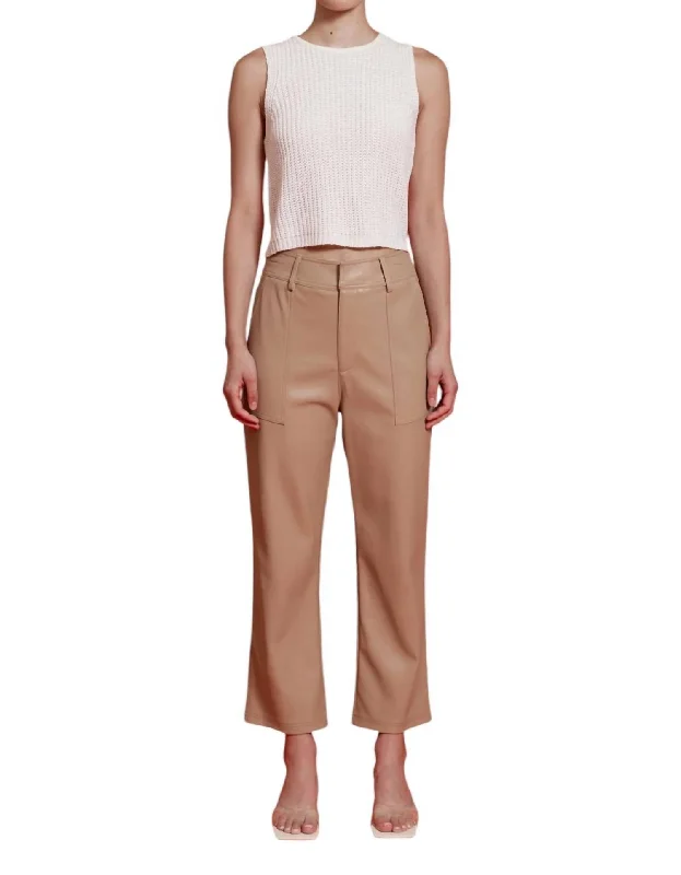 Fantastic Deals Haven Faux Leather Pants In Tan