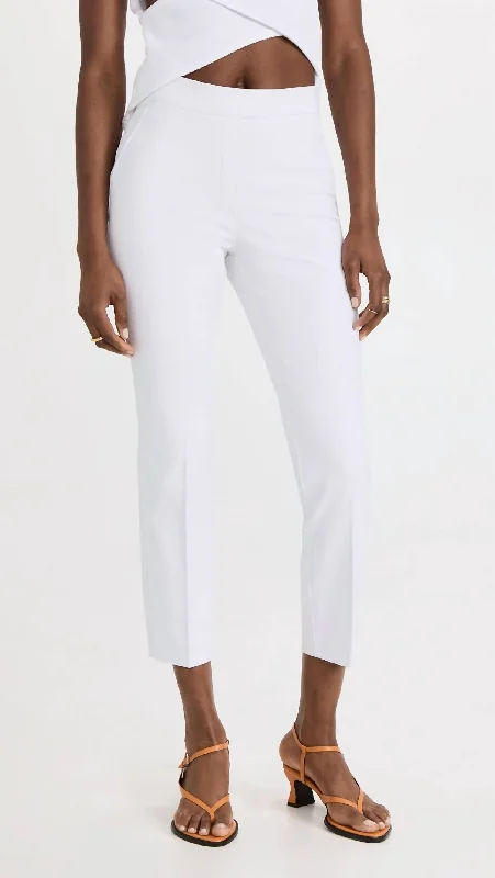 Weekend Bargains to Relish On-The-Go Ankle Slim Straight Pant In Classic White