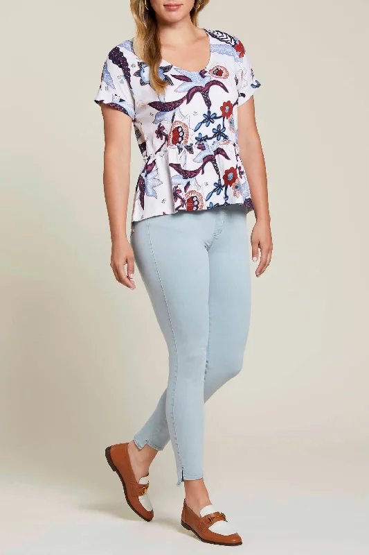 Price Cut Pull On Jean In Pearl Blue