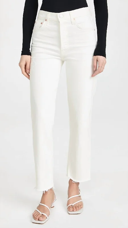 Weekend Bargains to Indulge In Florence Wide Straight Jeans In Chantilly
