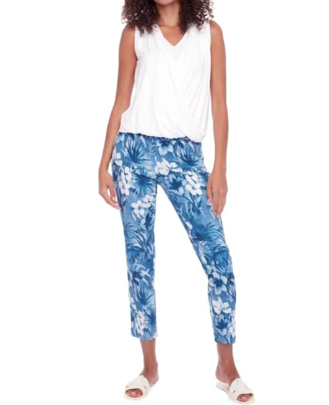 While Supplies Last Back-Slit Techno Ankle Pant In Ohana Print