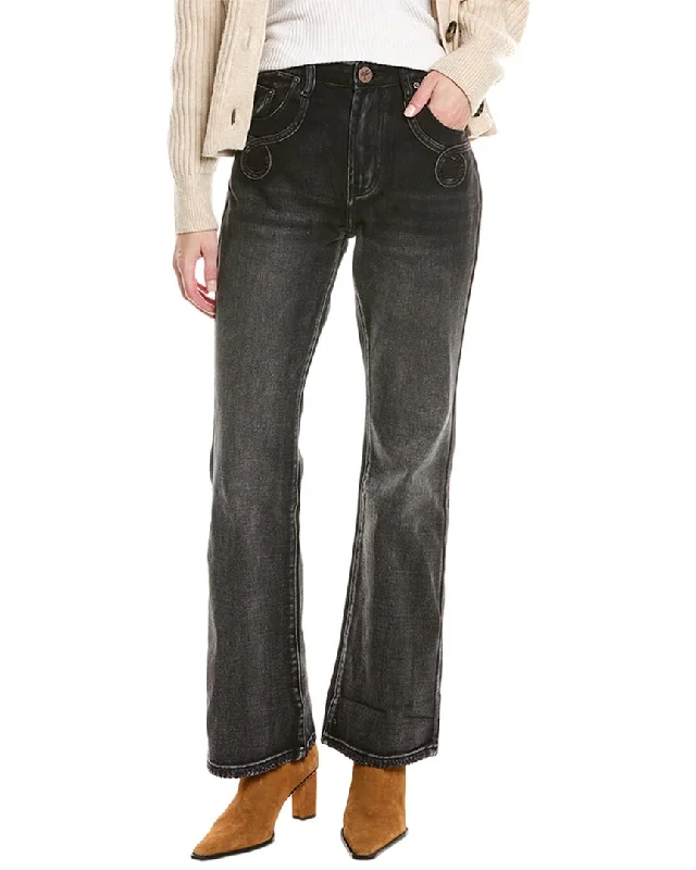 Overstock Sale One Teaspoon Charlie Faded Black Slim Bootcut Jean