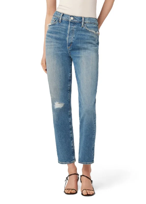Discount Mania Honor High Rise Vintage Straight Ankle Jean In Big L